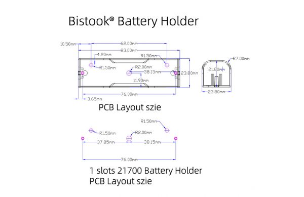 21700 Battery Holder