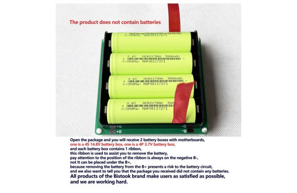 4 slots 21700 Battery Holder with PCB use tips