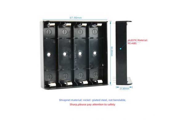 21700 battery holder Size