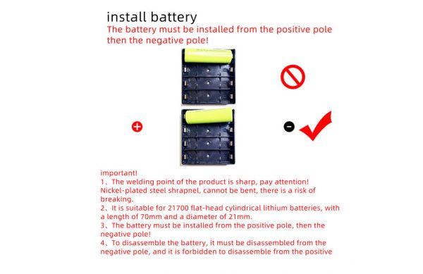 21700 battery holder Use Tips