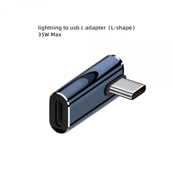 lightning to usb c adapter，35W Max（L-shape）