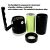 Black aluminum alloy flashlight with handle. Strong light long-distance. Version 46950. Compatible with 4680 battery.